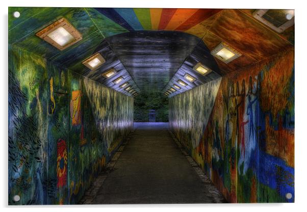 Graffiti Tunnel Acrylic by Ian Mitchell