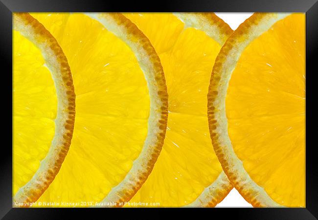 Refreshing Orange Slices Framed Print by Natalie Kinnear