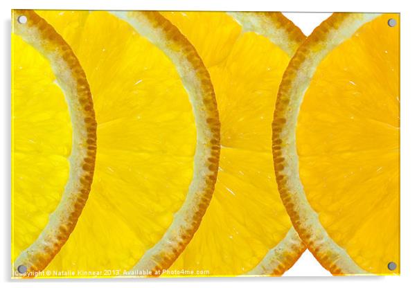 Refreshing Orange Slices Acrylic by Natalie Kinnear