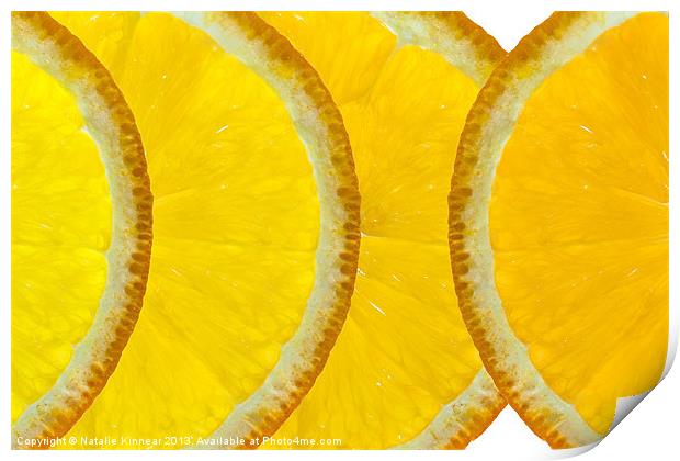 Refreshing Orange Slices Print by Natalie Kinnear