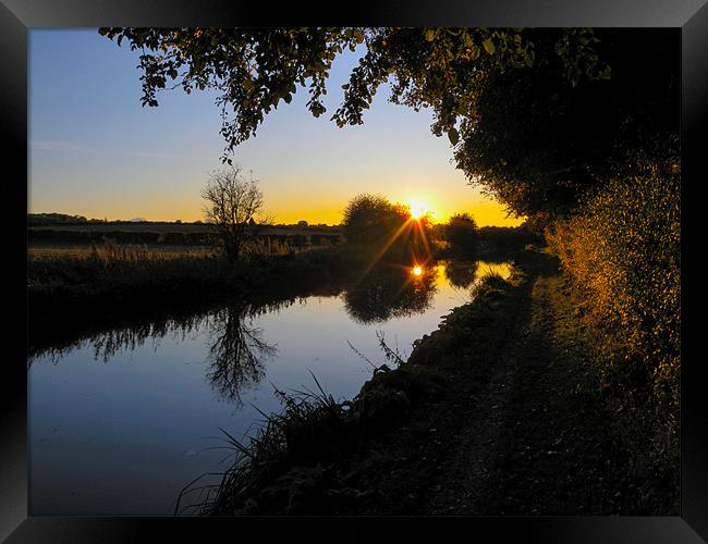 Canal Sunset Framed Print by Mark Llewellyn