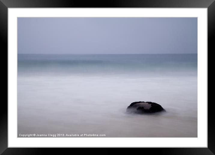 Beach Rock Framed Mounted Print by Joanna Clegg