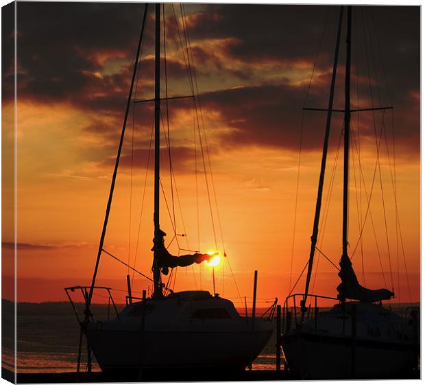 Sun Set Sail Canvas Print by Tony Reddington
