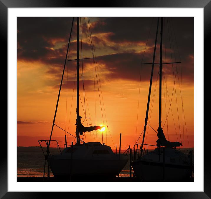 Sun Set Sail Framed Mounted Print by Tony Reddington