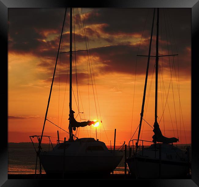 Sun Set Sail Framed Print by Tony Reddington
