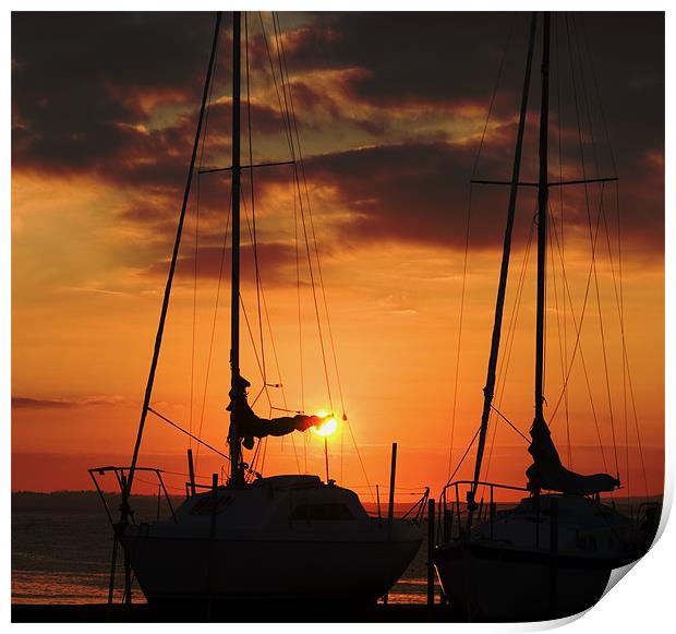 Sun Set Sail Print by Tony Reddington