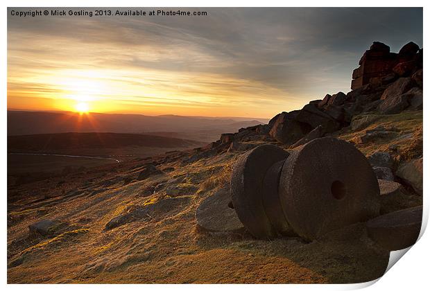 Stanage Edge Sunset Print by RSRD Images 
