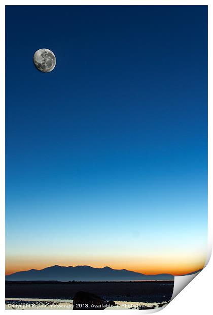 Ardrossan New Moon Print by Paul Messenger