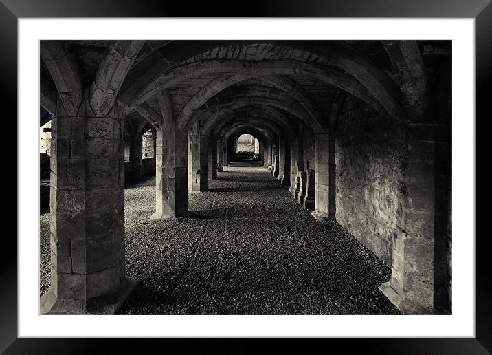 A Priory Vault. Framed Mounted Print by David Hare