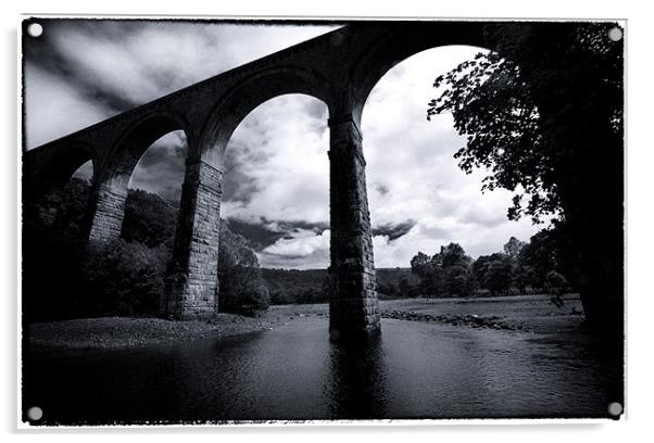 Lambley Viaduct, Cumbria. Acrylic by David Hare