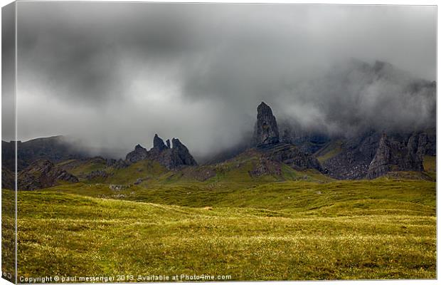 Old Man of Storr Canvas Print by Paul Messenger