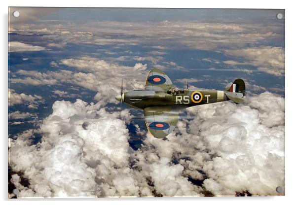 Bob Stanford Tuck s Spitfire Vb Acrylic by Gary Eason