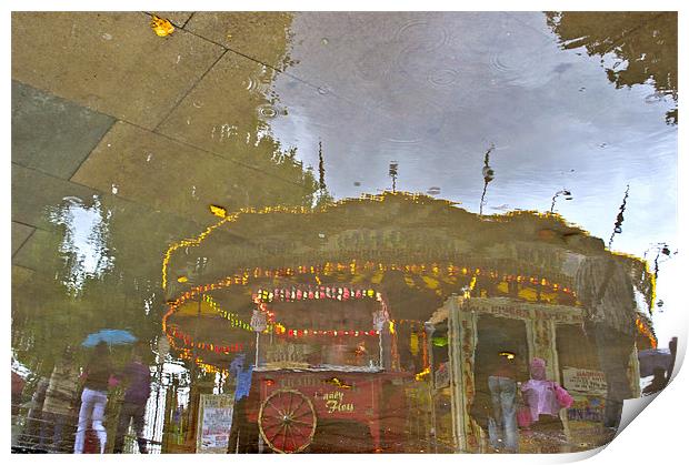 Magical Carousel Print by Tracey Selby
