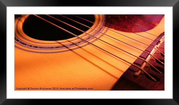 Guitar Framed Mounted Print by Sandra Buchanan