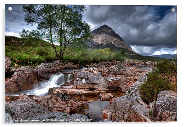 Buachaille Etive Mor Glencoe Scotland Acrylic by Paul Messenger