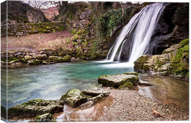 Janets Foss at Malham Canvas Print by Chris Frost