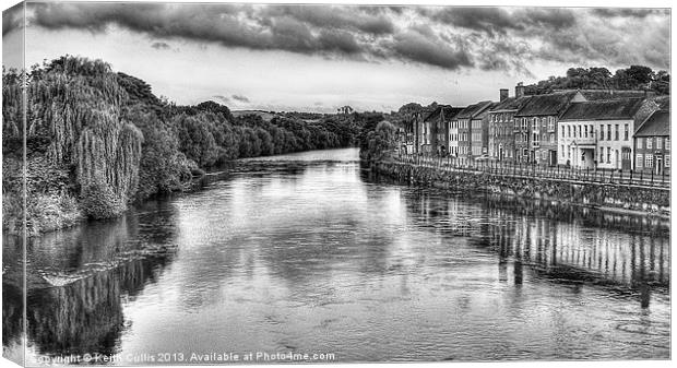 A View From Bewdley Bridge (BW) Canvas Print by Keith Cullis
