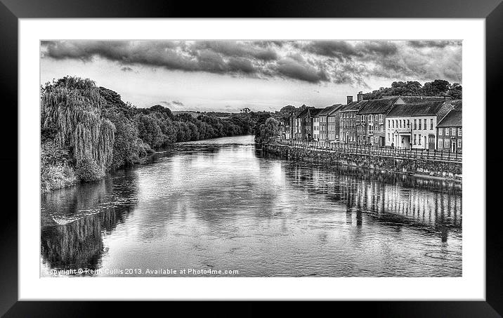 A View From Bewdley Bridge (BW) Framed Mounted Print by Keith Cullis