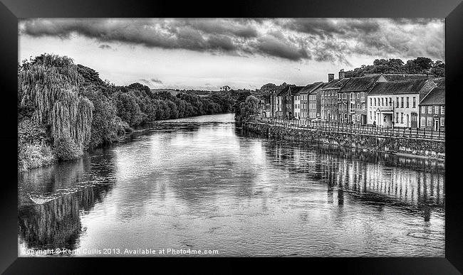 A View From Bewdley Bridge (BW) Framed Print by Keith Cullis