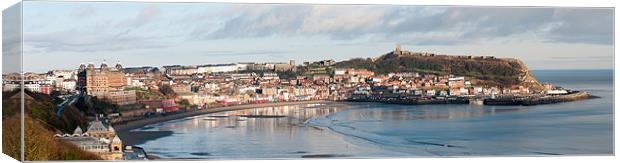 Scarborough on a Winter Day Canvas Print by David Hollingworth