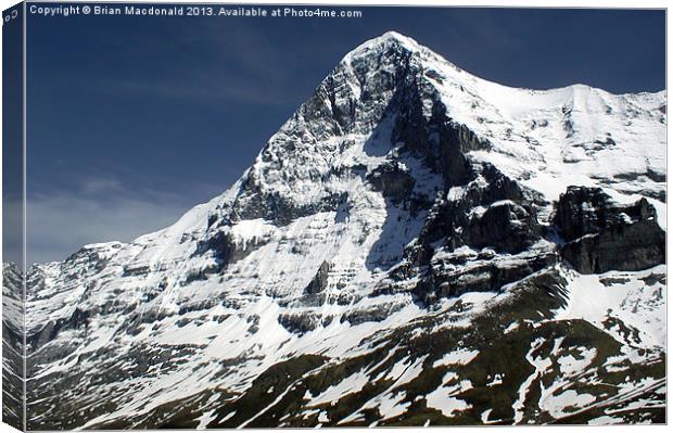 The Eiger North Face Canvas Print by Brian Macdonald