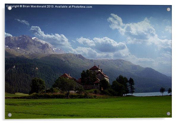 St Moritz Acrylic by Brian Macdonald