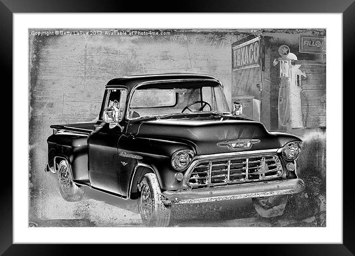 Classic Chevrolet Pickup Framed Mounted Print by Betty LaRue