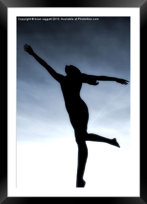 Dance to the light fantastic (Nude) Framed Mounted Print by Brian  Raggatt