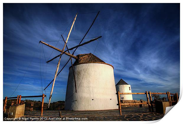 Silent Windmills Print by Wight Landscapes