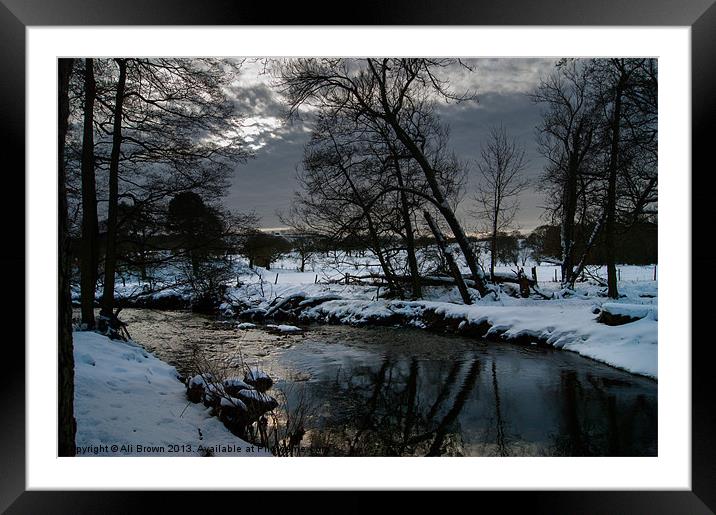 Cold & Crisp and even Framed Mounted Print by Ali Brown