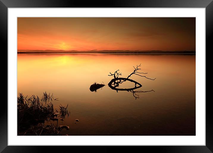 Loch leven Sunset Framed Mounted Print by Grant Glendinning