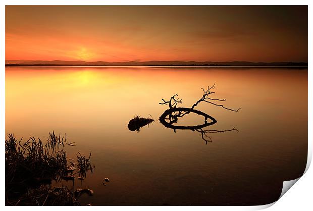 Loch leven Sunset Print by Grant Glendinning