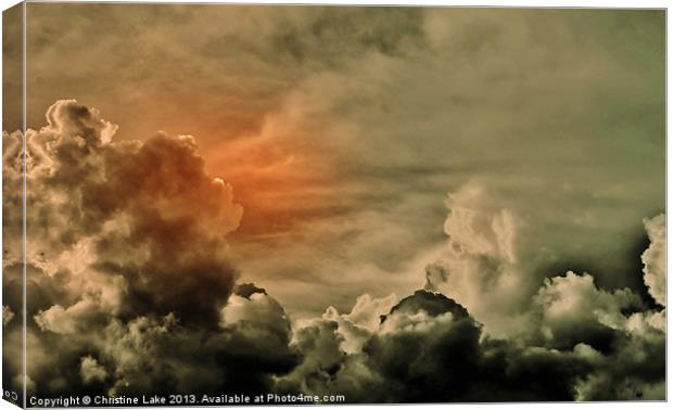 Through Stormy Weather Canvas Print by Christine Lake