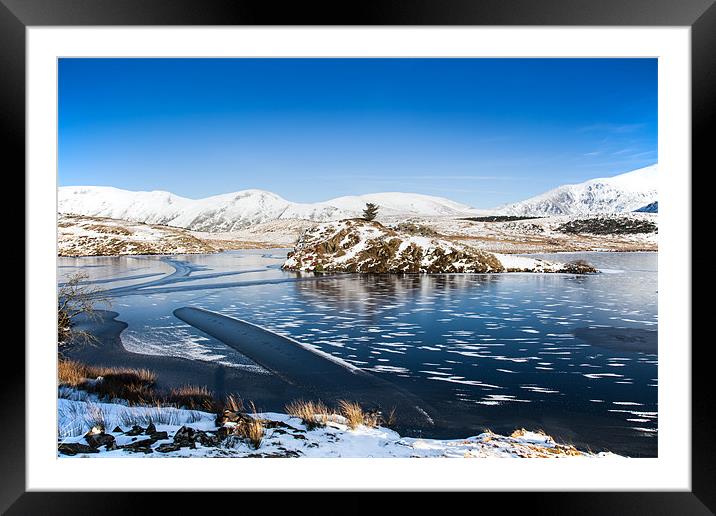 Frozen Lake Framed Mounted Print by Gail Johnson