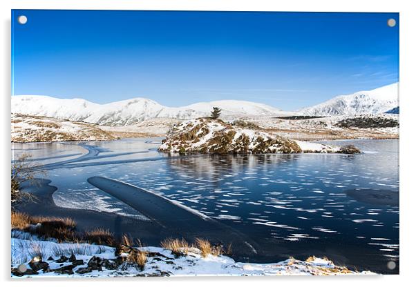 Frozen Lake Acrylic by Gail Johnson