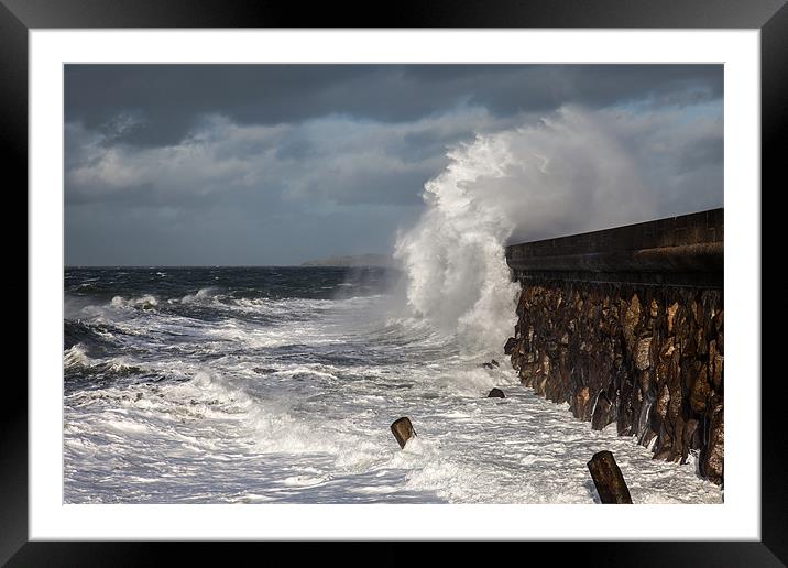 Holyhead Breakwater Framed Mounted Print by Gail Johnson