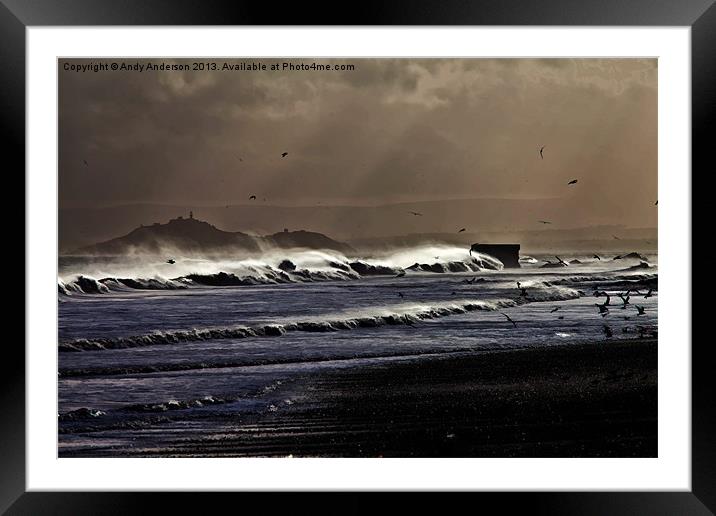 Scottish Estuary in Stormy Conditions Framed Mounted Print by Andy Anderson