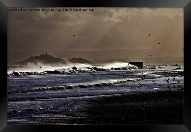 Scottish Estuary in Stormy Conditions Framed Print by Andy Anderson
