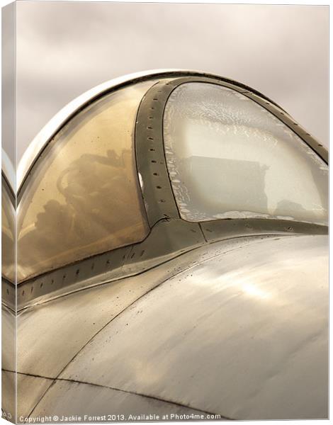 Hawker Hunter Cockpit Canvas Print by Jackie Forrest
