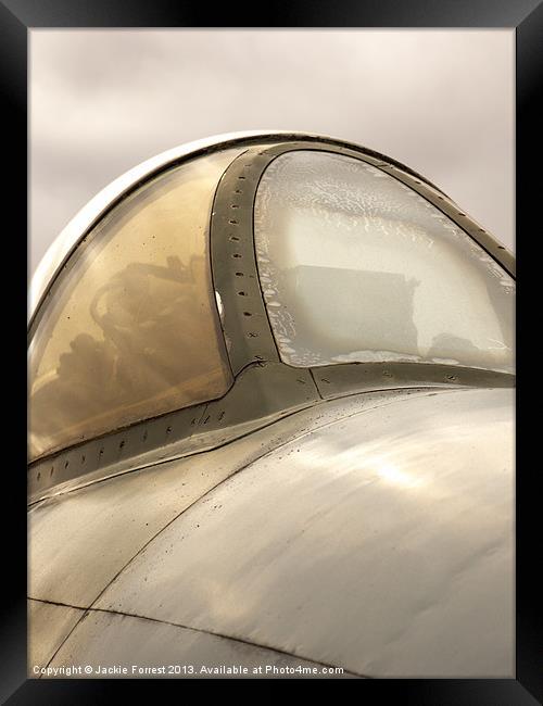 Hawker Hunter Cockpit Framed Print by Jackie Forrest