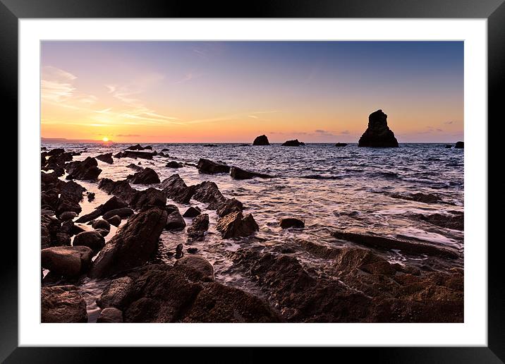 Mupe Rocks Sunrise Framed Mounted Print by Sharpimage NET
