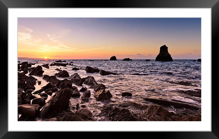 Mupe Rocks Sunrise Framed Mounted Print by Sharpimage NET