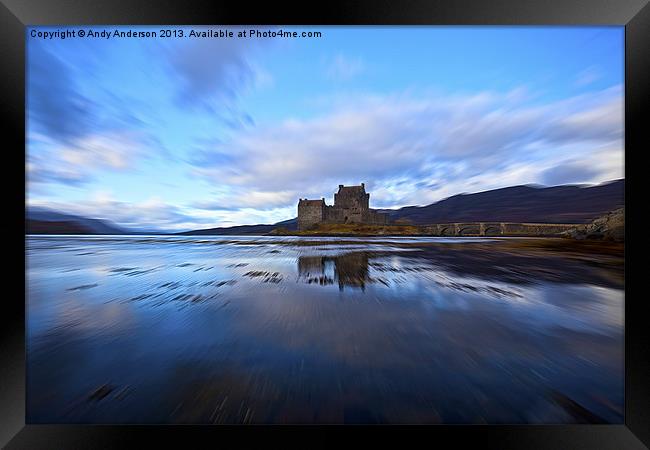 Eagle View of Eilean Donan Castle Framed Print by Andy Anderson