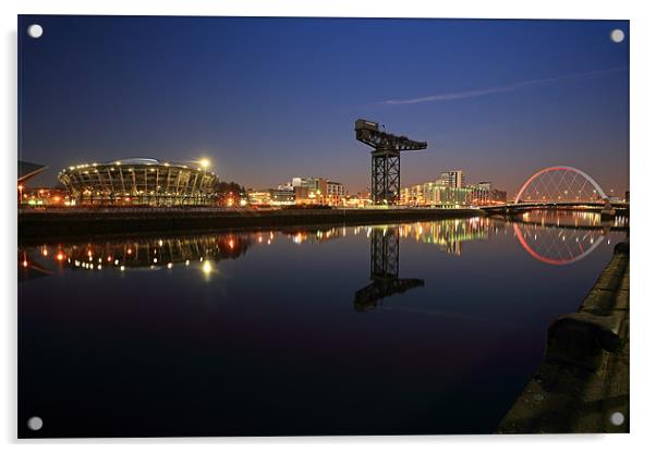 Glasgow night Acrylic by Grant Glendinning