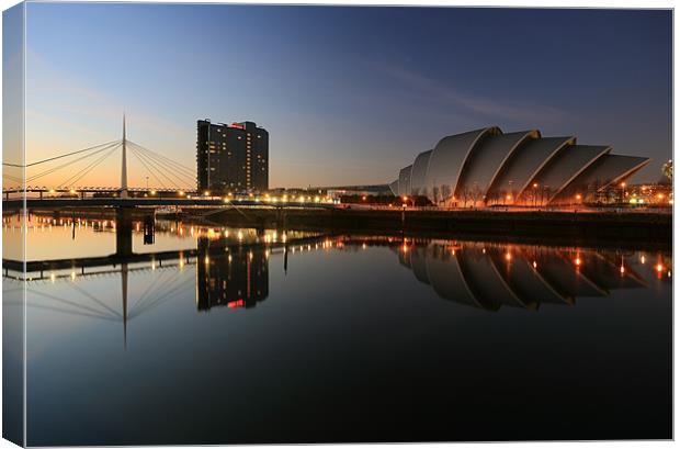 Glasgow Clyde Canvas Print by Grant Glendinning