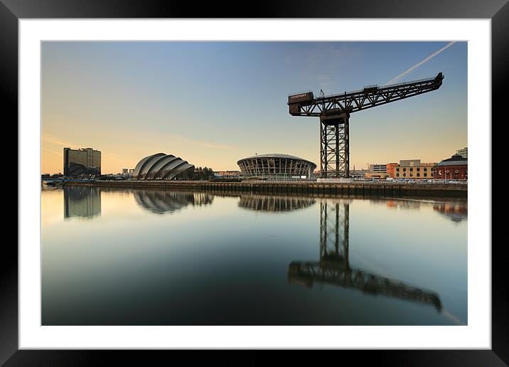 River Clyde Reflections Framed Mounted Print by Grant Glendinning
