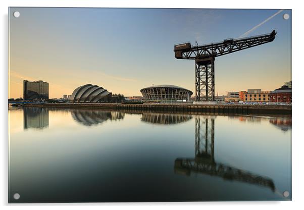 River Clyde Reflections Acrylic by Grant Glendinning