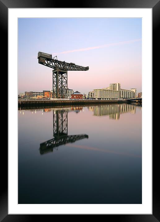 Glasgow River Clyde Reflections Framed Mounted Print by Grant Glendinning