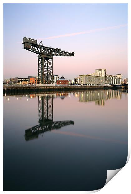 Glasgow River Clyde Reflections Print by Grant Glendinning