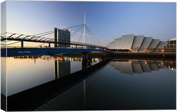 Clydeside Reflections Canvas Print by Grant Glendinning